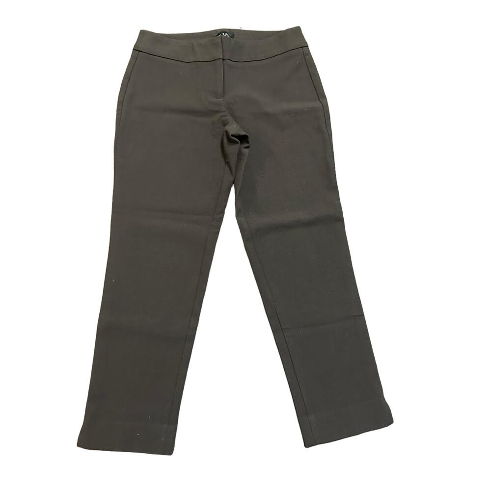 Talbots Womens dark brown straight leg ankle pants 4P